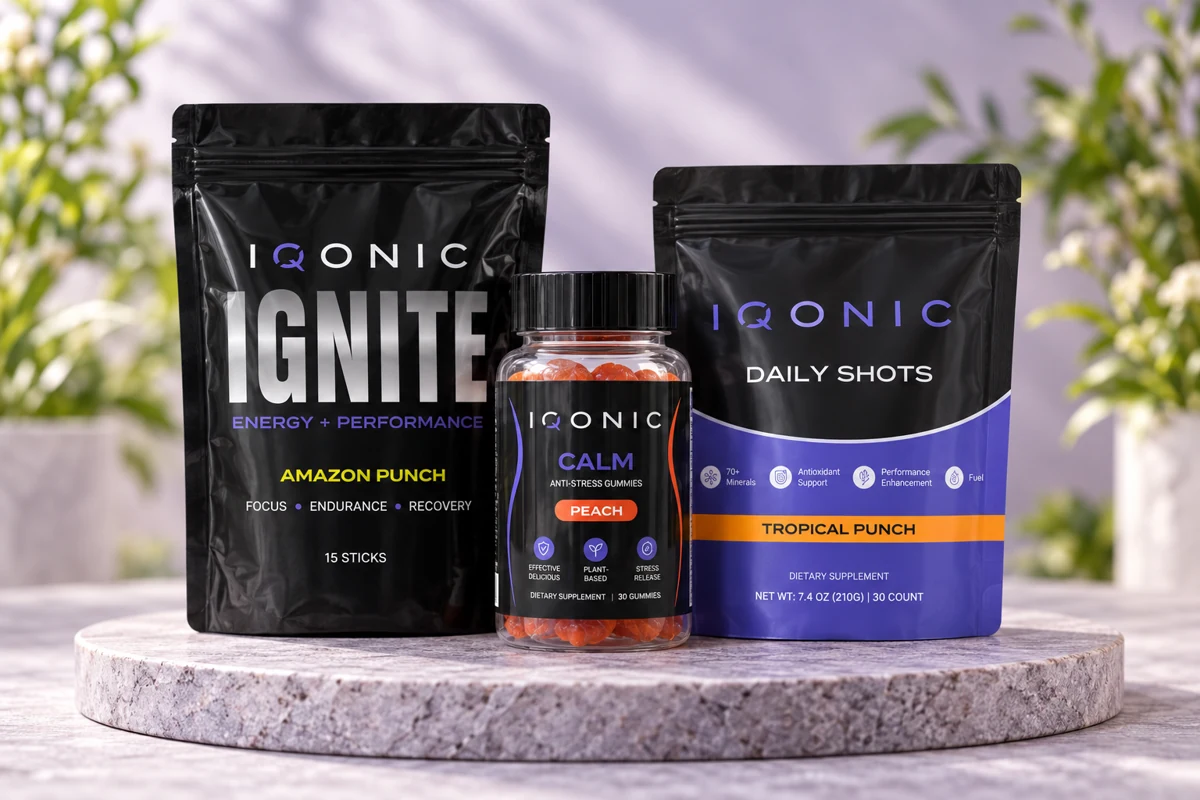 Composición representativa del paquete Básico con productos IQONIC